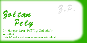 zoltan pely business card